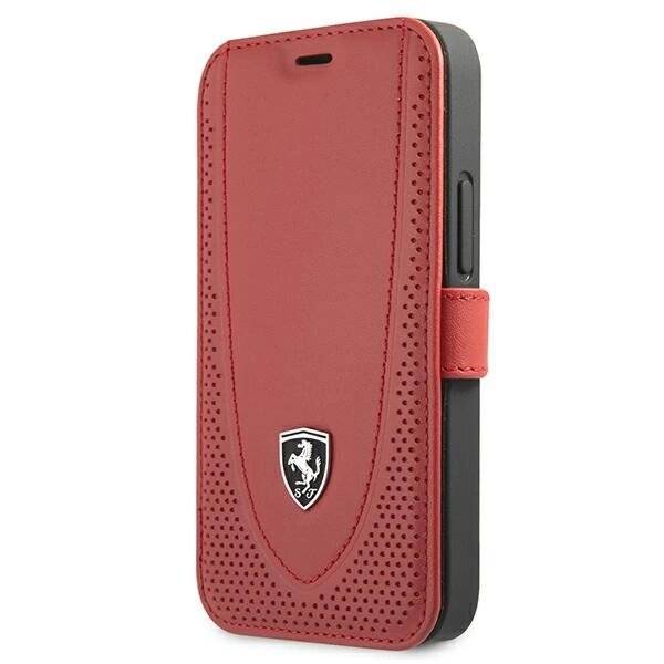 Ferrari FEOGOFLBKP12SRE iPhone 12 mini 5.4″ rot/rotes Buch Off Track Perforated