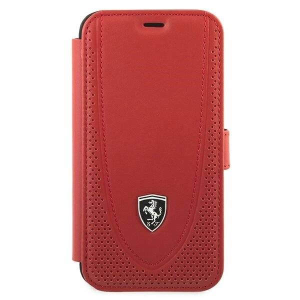 Ferrari FEOGOFLBKP12SRE iPhone 12 mini 5.4″ rot/rotes Buch Off Track Perforated