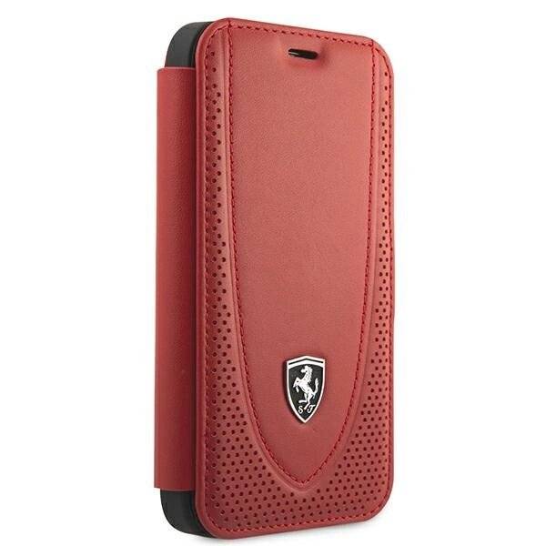 Ferrari FEOGOFLBKP12SRE iPhone 12 mini 5.4″ rot/rotes Buch Off Track Perforated