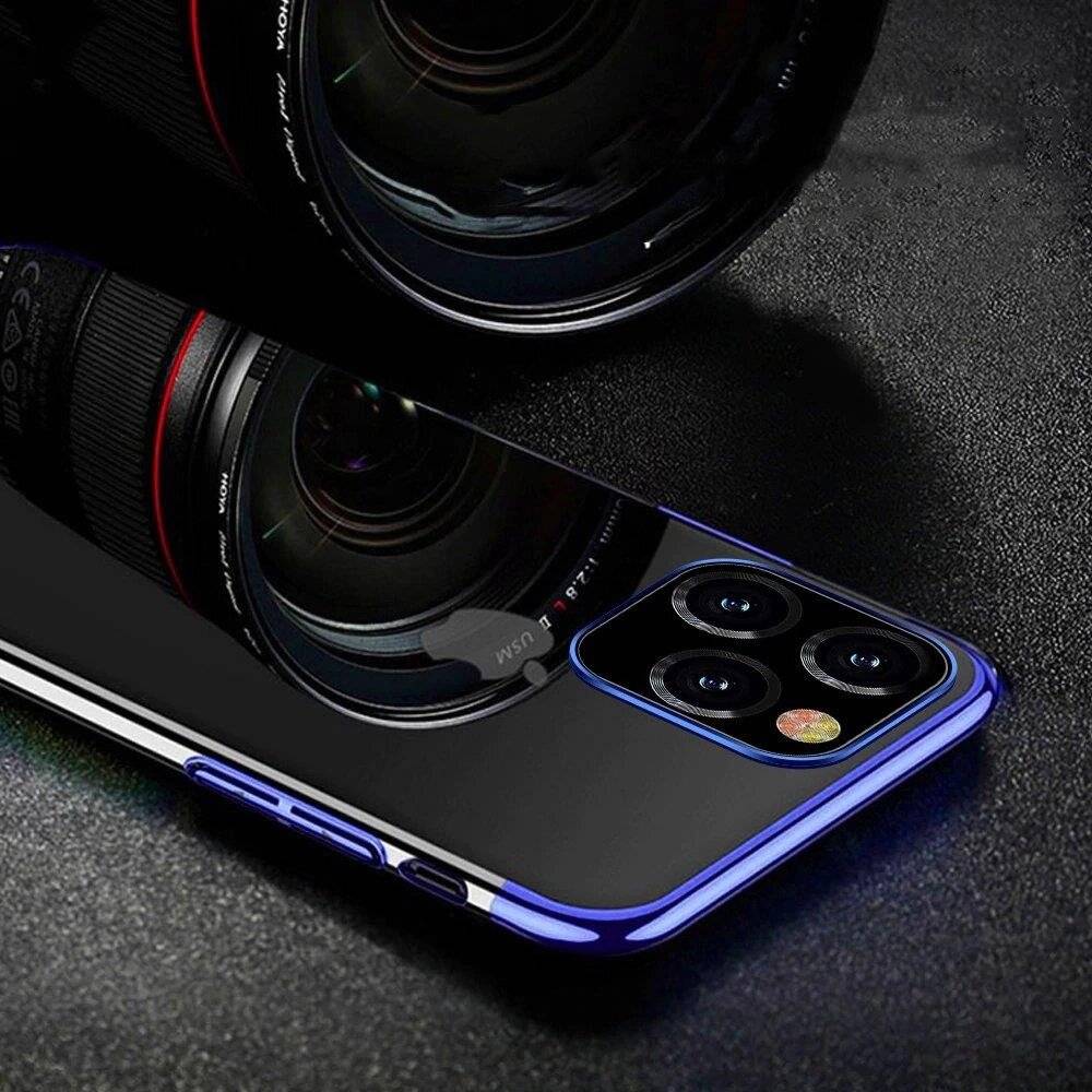 Clear Color Silikon Gel Electroplating frame Handyhülle Schutzhülle Xiaomi Mi 11 blau