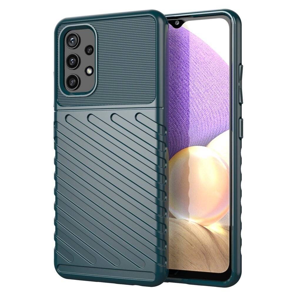 Thunder Case Flexibel Robuste Panzer Handyhülle TPU Schutzhülle Samsung Galaxy A72 4G grün