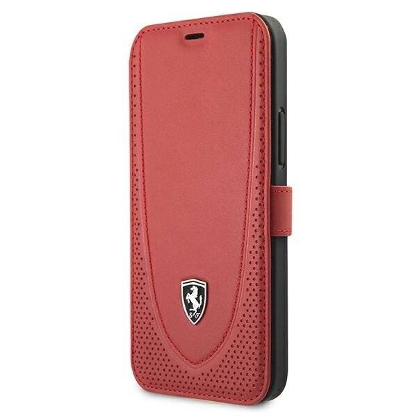 Ferrari FEOGOFLBKP12LRE iPhone 12 Pro Max 6.7″ rot/rotes Buch Off Track Perforated