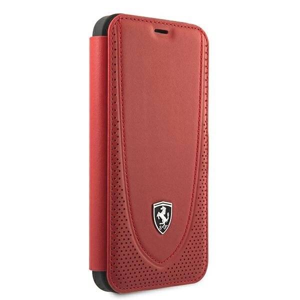 Ferrari FEOGOFLBKP12LRE iPhone 12 Pro Max 6.7″ rot/rotes Buch Off Track Perforated