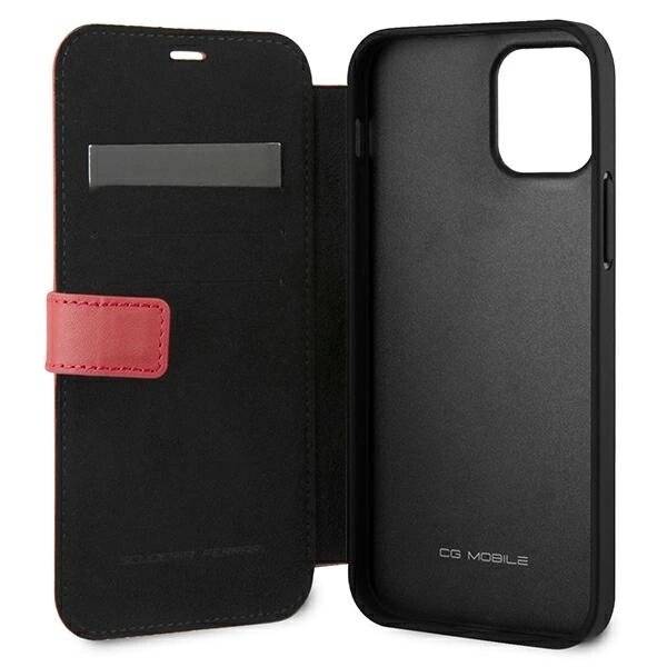 Ferrari FEOGOFLBKP12LRE iPhone 12 Pro Max 6.7″ rot/rotes Buch Off Track Perforated