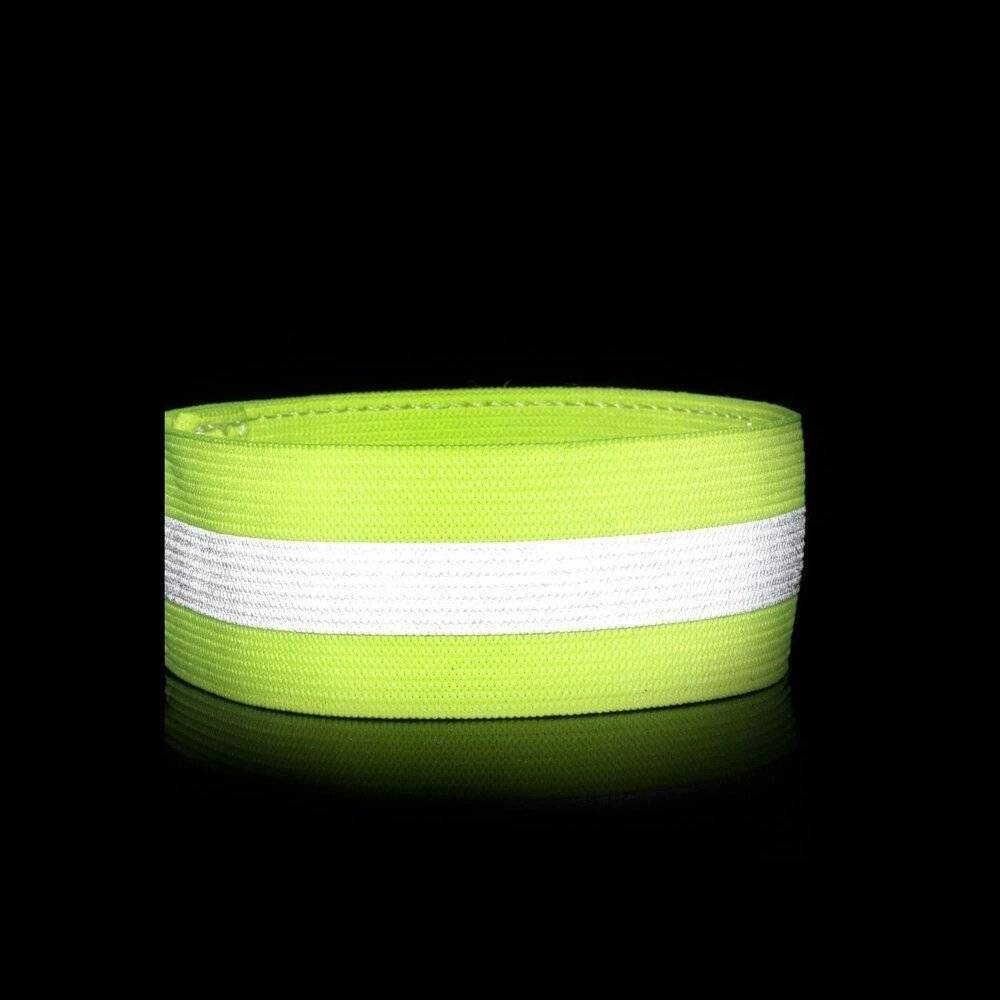 Reflektierendes Armband Fahrrad, Laufen, Klettverschluss, 4 cm, Orange