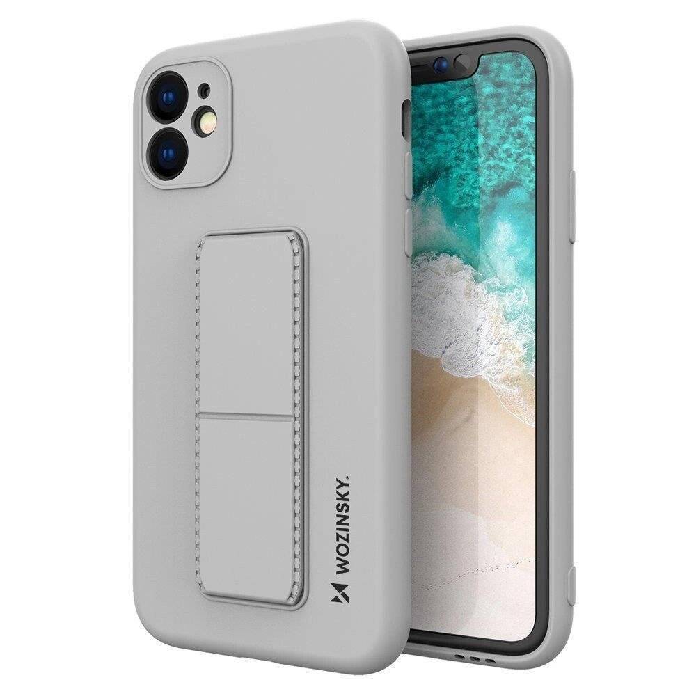Wozinsky Kickstand Case Silikon Ständer Cover Xiaomi Redmi 10X 4G / Note 9 Grau