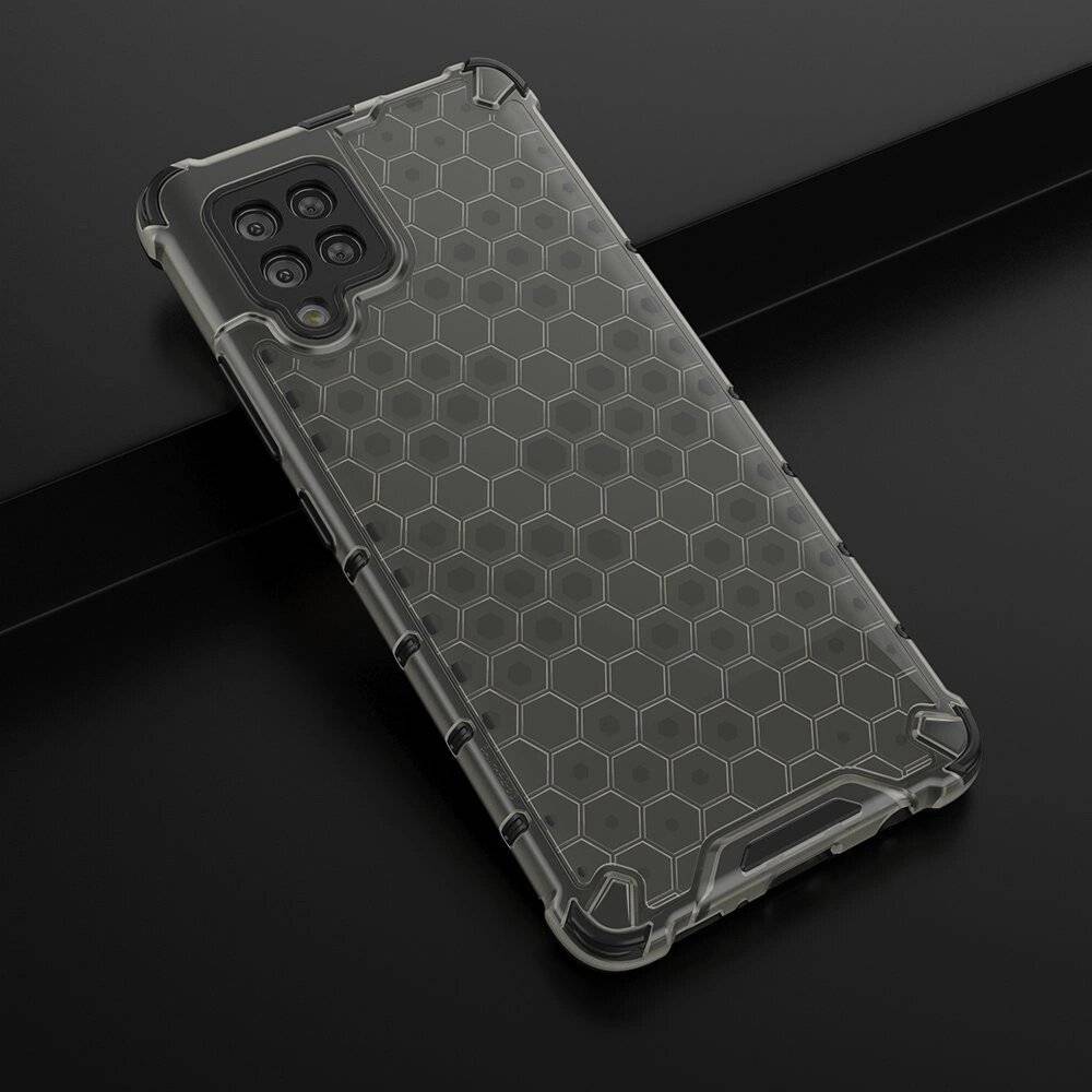Honeycomb Handyhülle Schutzhülle TPU Rahmen Samsung Galaxy A42 5G schwarz