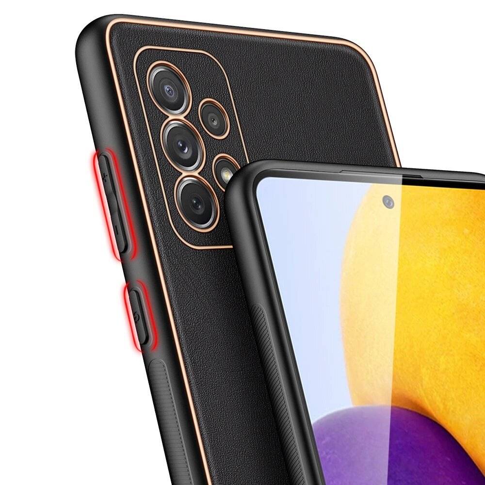 Dux Ducis Yolo elegantes Cover ökologischem Leder Samsung Galaxy A72 4G schwarz