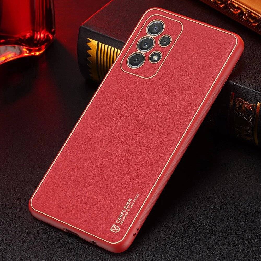 Elegante Hülle Kunstleder Samsung Galaxy A72 4G rot