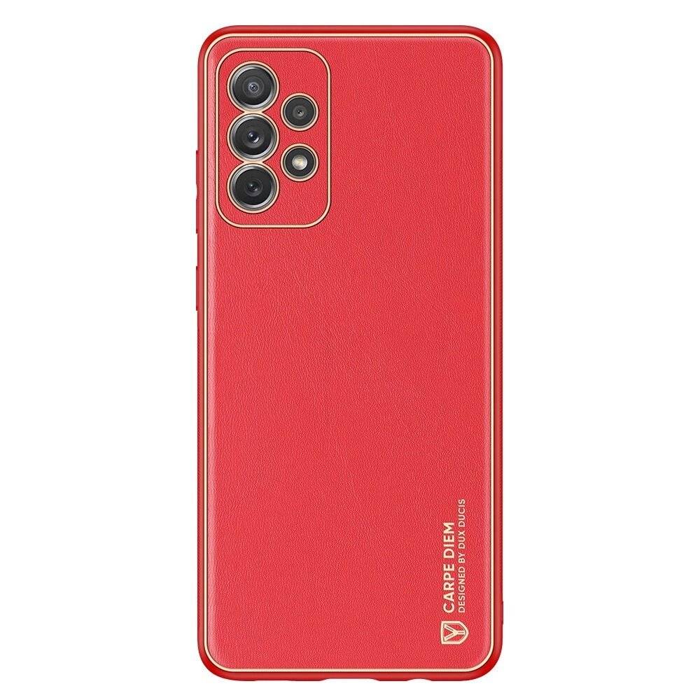 Elegante Hülle Kunstleder Samsung Galaxy A72 4G rot