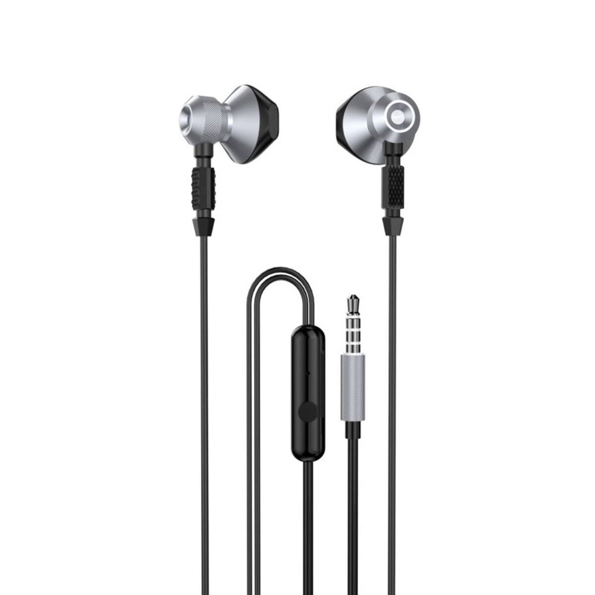 Dudao Metal Wired Earbuds 3.5mm Mini Jack Grau X2C-Grau