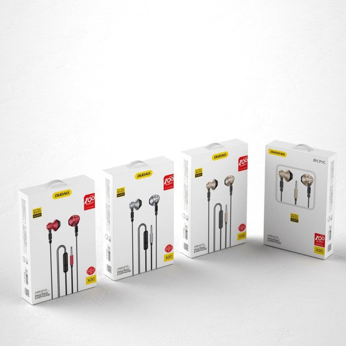 Dudao X2C Wired Earbuds 3,5 mm Mini Jack – Grau