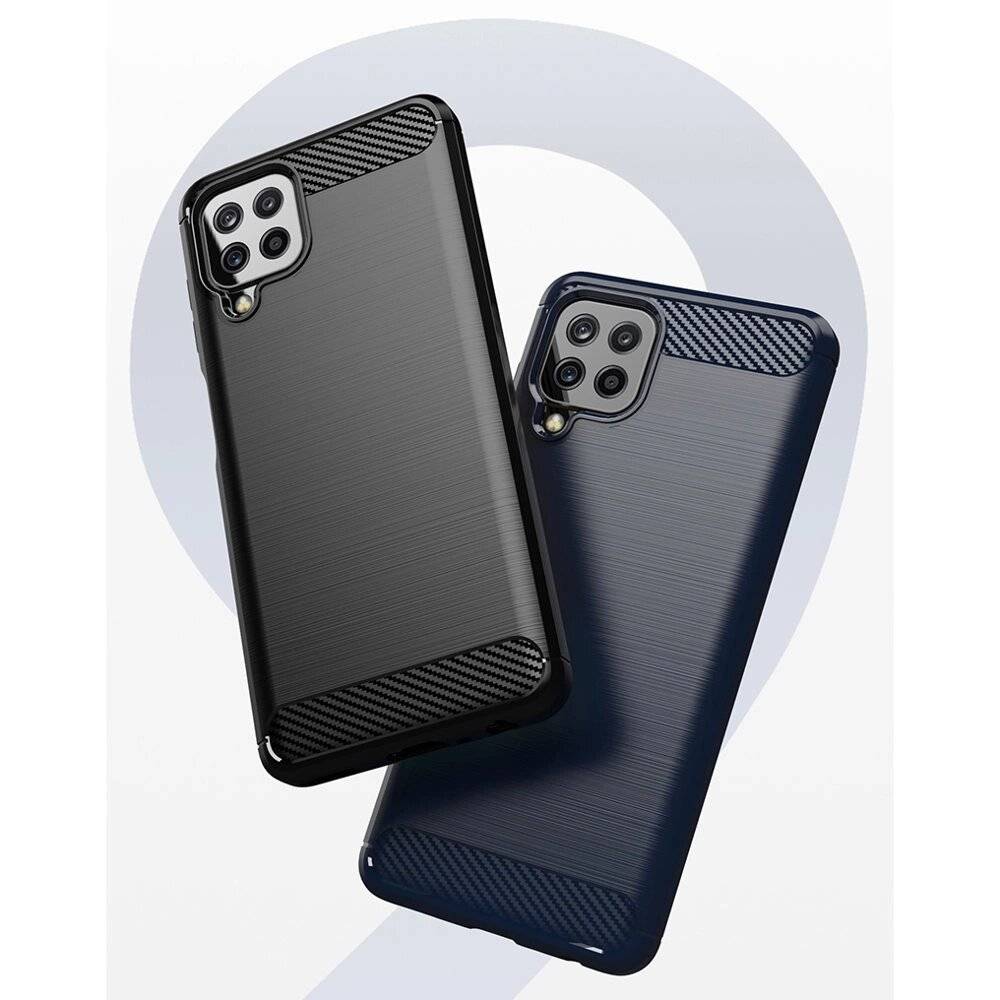 Carbon Case Flexibel Handyhülle TPU Schutzhülle Samsung Galaxy A22 4G schwarz