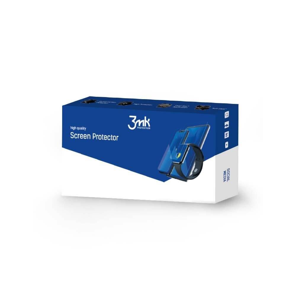 Ein blau-weißer Karton mit dem Branding „3mk Protection