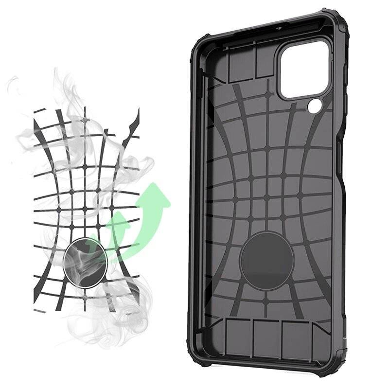 Hybrid Armor robuste TPU/PC Panzer Handyhülle Hard Case Samsung Galaxy A22 4G blau