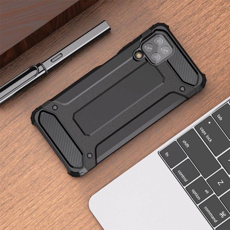 Hybrid Armor robuste TPU/PC Panzer Handyhülle Hard Case Samsung Galaxy A22 4G blau
