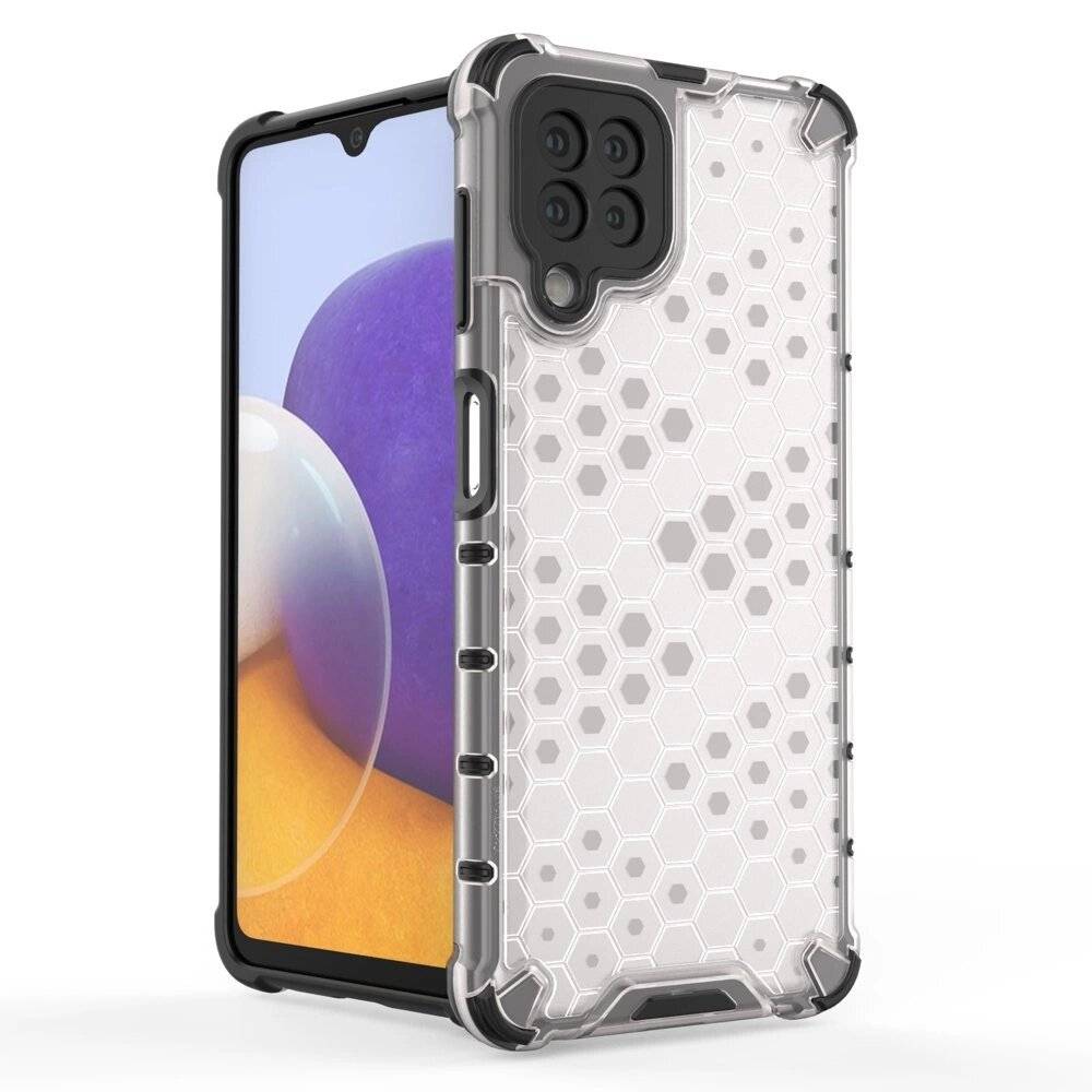Honeycomb Handyhülle Schutzhülle TPU Rahmen Samsung Galaxy A22 4G transparent