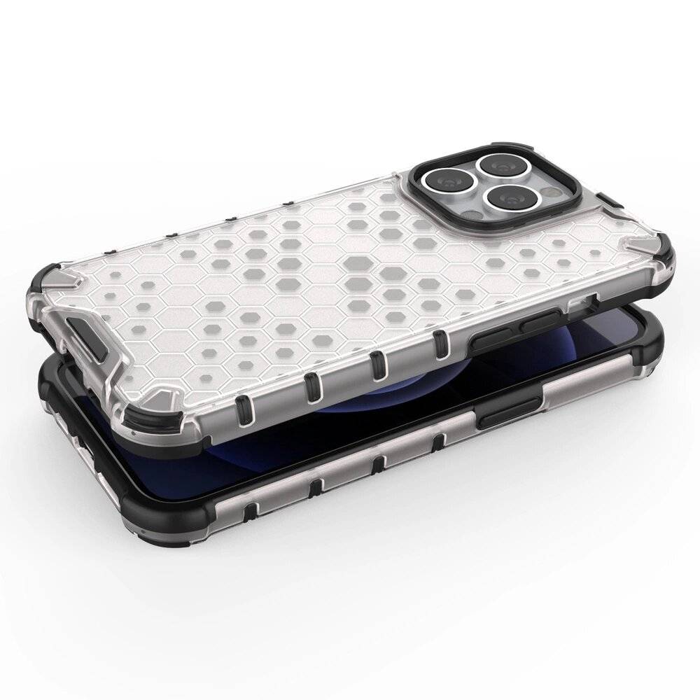 Honeycomb Handyhülle Schutzhülle TPU Rahmen iPhone 13 Pro schwarz