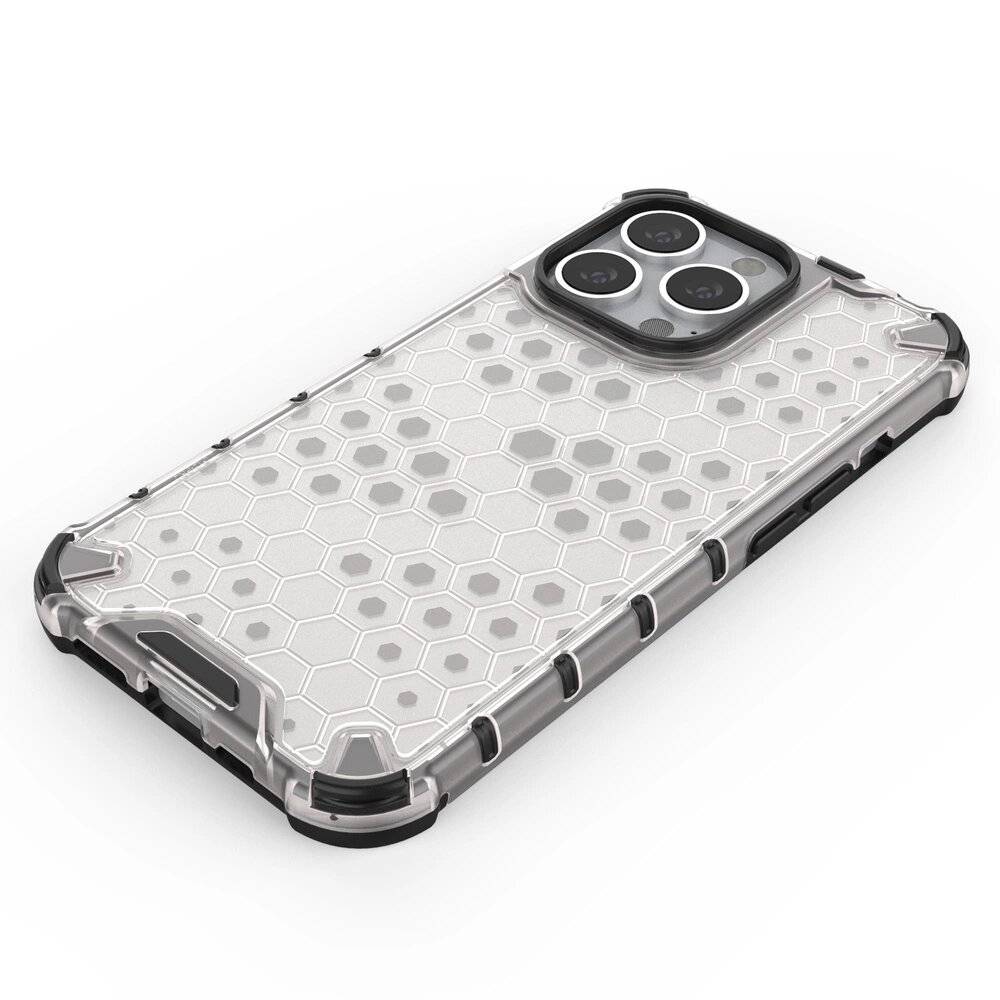 Honeycomb Handyhülle Schutzhülle TPU Rahmen iPhone 13 Pro blau