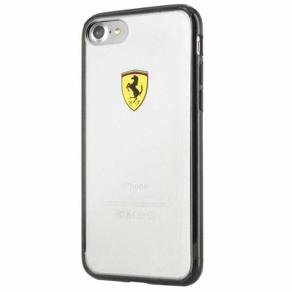 Ferrari Hardcase FEHCP7BK iPhone 7/8/SE 2020 / SE 2022 schwarz/transparent Racing Shield