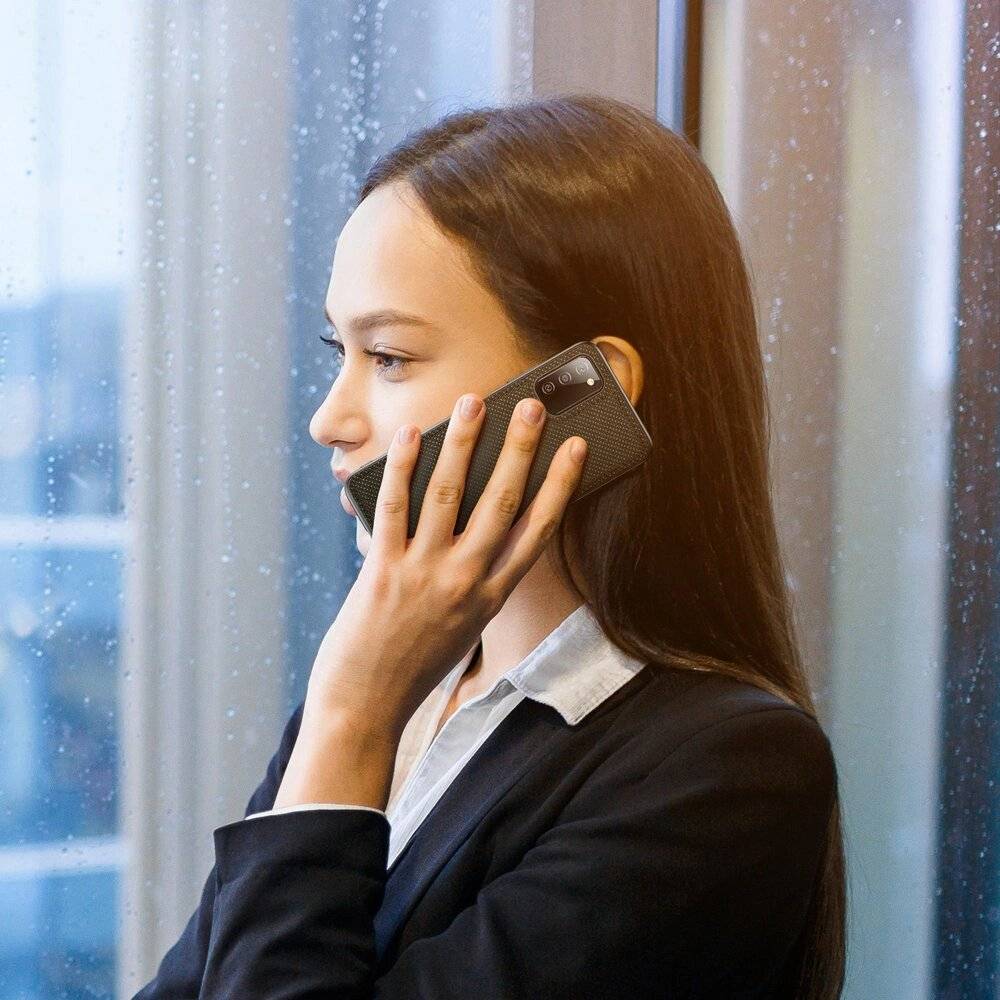 Dux Ducis Fino schutzhülle hülle Nylonmaterial überzogen Samsung Galaxy A03s grün