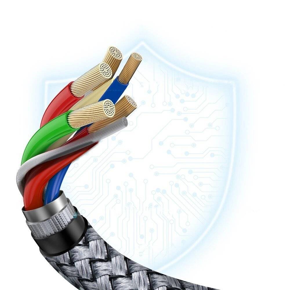 Choetech XCC-1002-GY USB-C – PD QC-Kabel 100 W 5 A 480 Mbit/s 1,8 m Grau