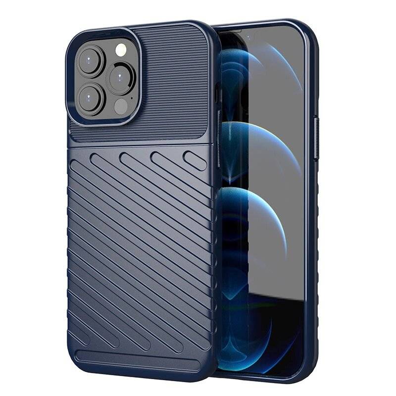 Thunder Case Flexibel Robuste Panzer Handyhülle TPU Schutzhülle iPhone 13 Pro Max blau