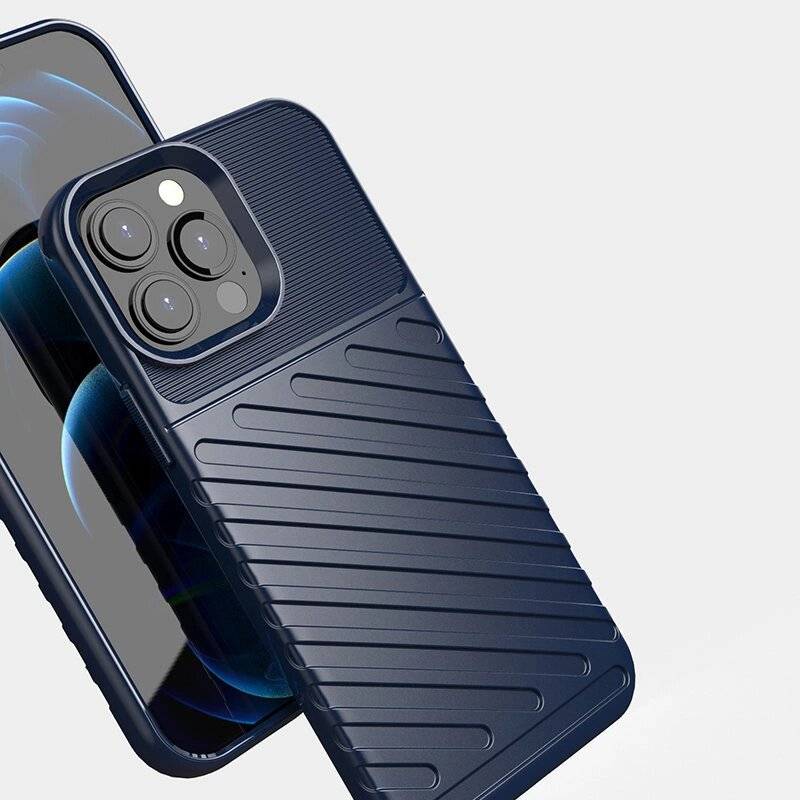 Thunder Case Flexibel Robuste Panzer Handyhülle TPU Schutzhülle iPhone 13 Pro Max blau