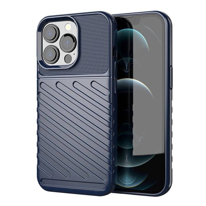 Thunder Case Flexibel Robuste Panzer Handyhülle TPU Schutzhülle iPhone 13 Pro blau