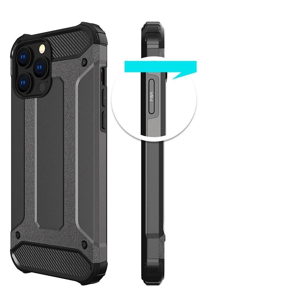 Hybrid Armor robuste TPU/PC Panzer Handyhülle Hard Case iPhone 13 Pro blau