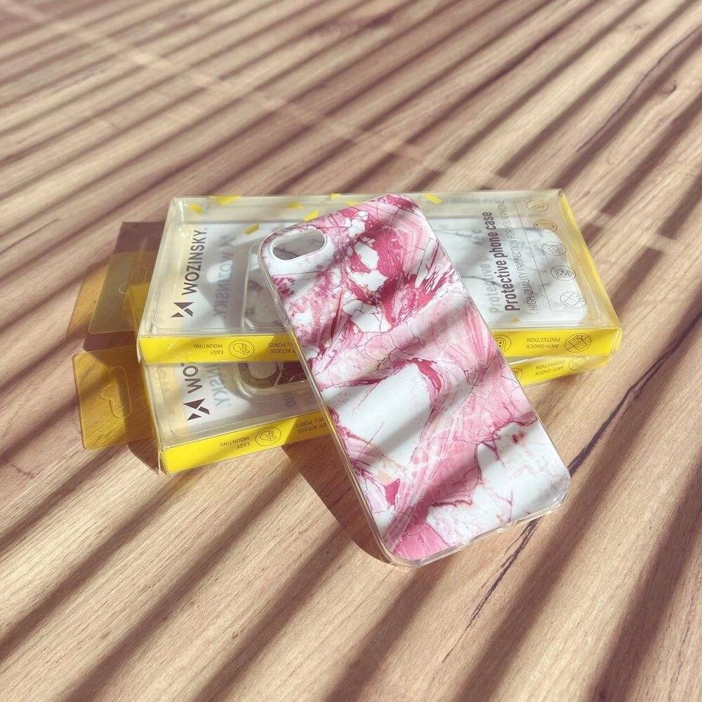 Wozinsky Marble TPU Cover Gel Marmor Samsung Galaxy A73 rosa