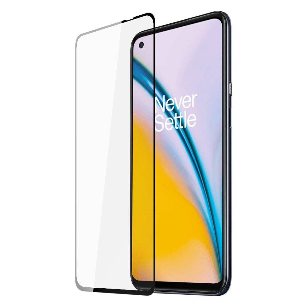Dux Ducis 9D Hartglas 9H Vollbild Langlebiges Rahmen OnePlus Nord N200 5G Schwarz