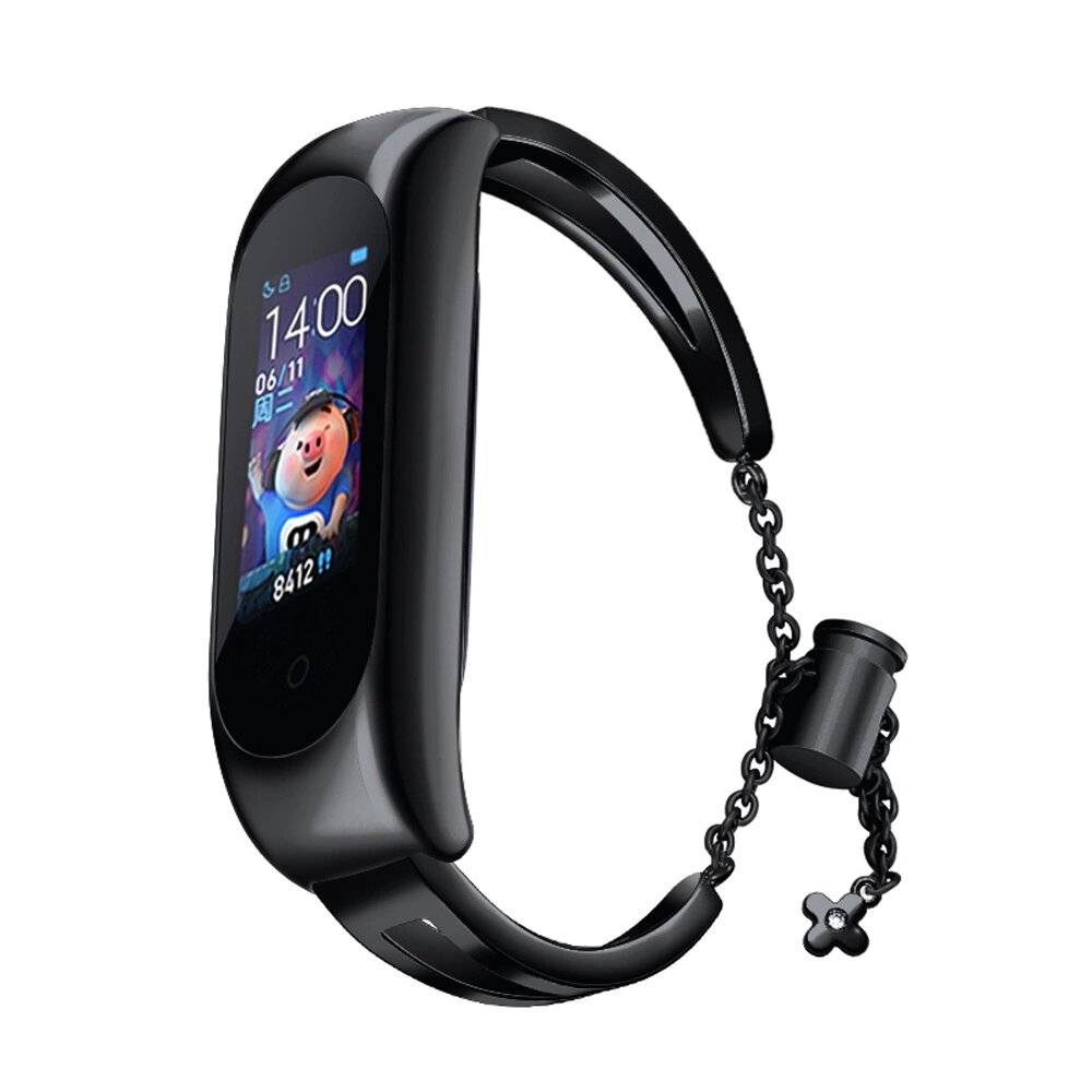 Metallarmband Xiaomi Mi Band 3 / 4 5 6 Strap - Schwarz