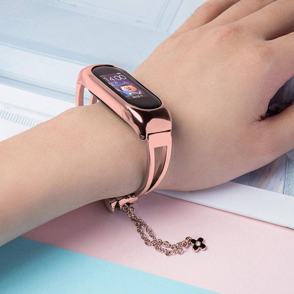 Metallarmband Xiaomi Mi Band 3 / 4 5 6 Armband - Rosa