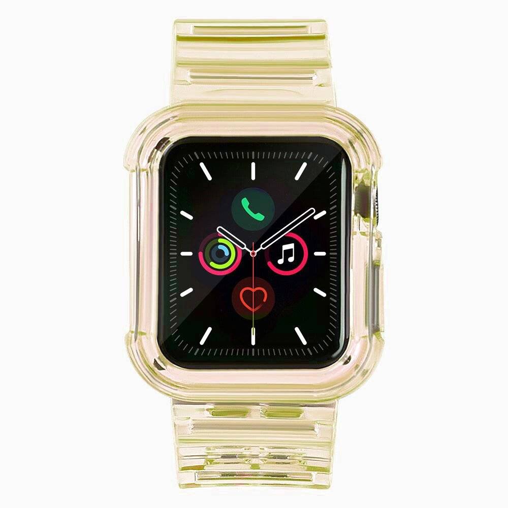 Silikonband Armband Gehäuseband Lichtset Apple Watch 40mm - Gelb