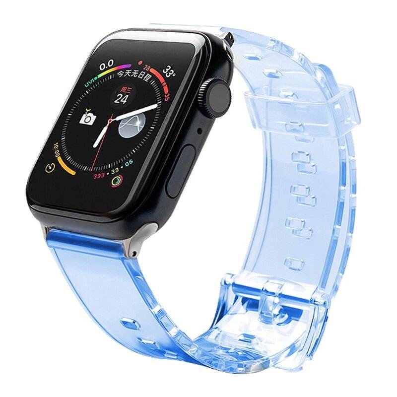 Silikonarmband Strap Light Apple Watch 42 / 44 mm - blau