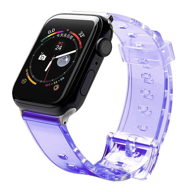Silikonarmband Armband Light Apple Watch 42 / 44 mm - Lila
