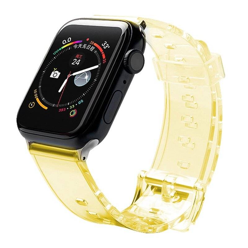 Silikonarmband Armband Light Apple Watch 42 / 44 mm - Gelb