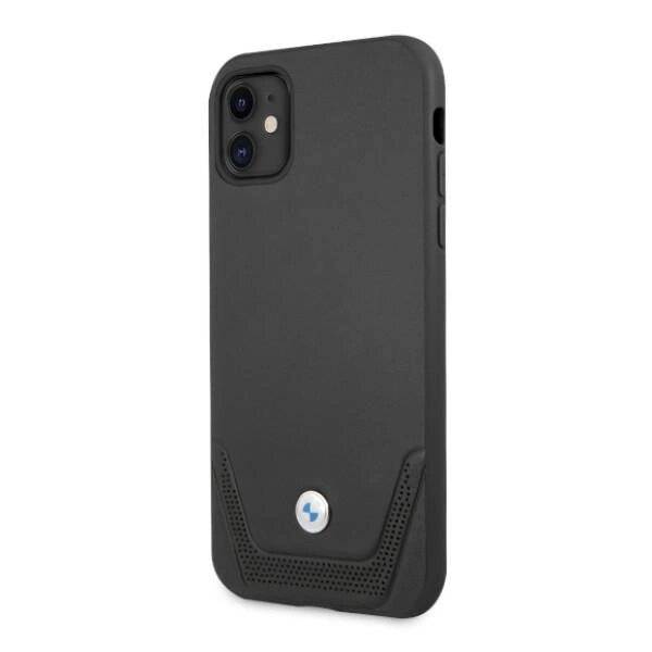 BMW Tasche BMHCN61RSWPK iPhone 11 6.1" / Xr schwarz/schwarz Hartschale Leder Perforiert