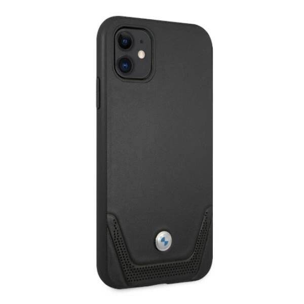 BMW Tasche BMHCN61RSWPK iPhone 11 6.1" / Xr schwarz/schwarz Hartschale Leder Perforiert