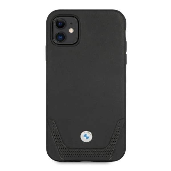 BMW Tasche BMHCN61RSWPK iPhone 11 6.1" / Xr schwarz/schwarz Hartschale Leder Perforiert