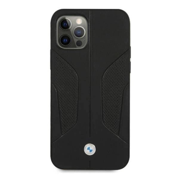 BMW Tasche BMHCP12LRSCSK iPhone 12 Pro Max 6.7" Schwarz/Schwarz Hardcase Leder Perforate Sides
