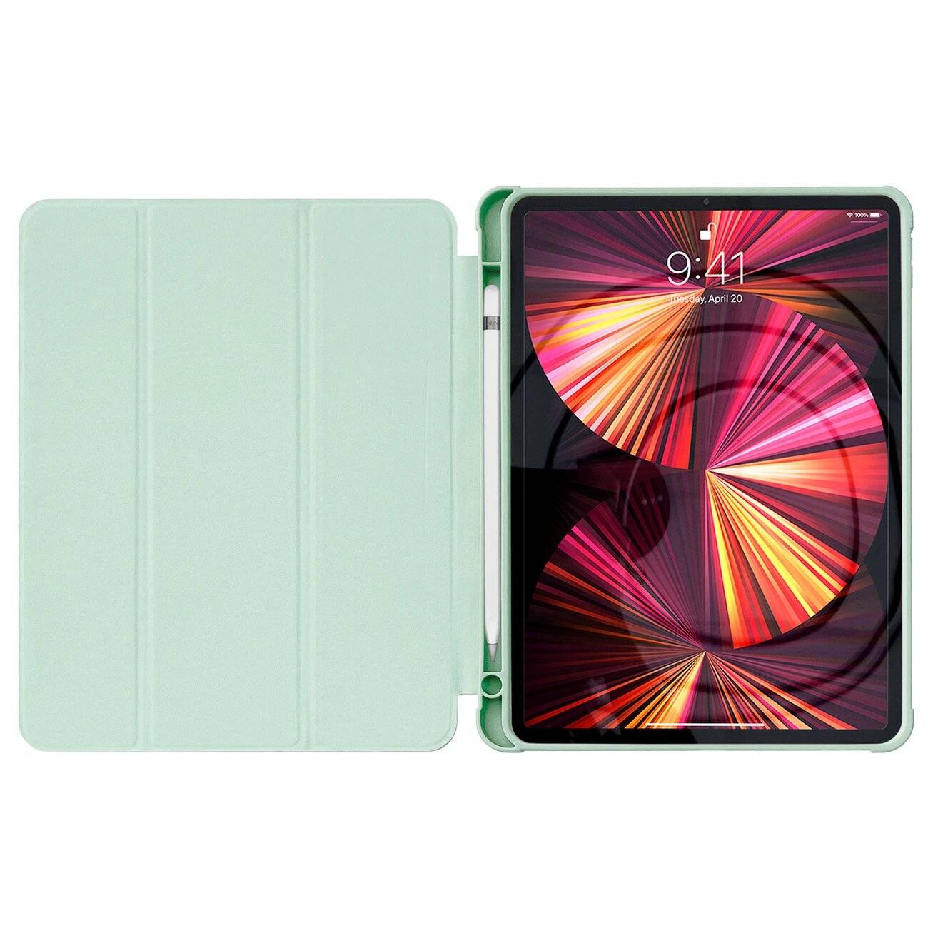 Stand Tablet Case Smart Cover Hülle iPad Pro 11'' 2021/2020 Standfunktion grün