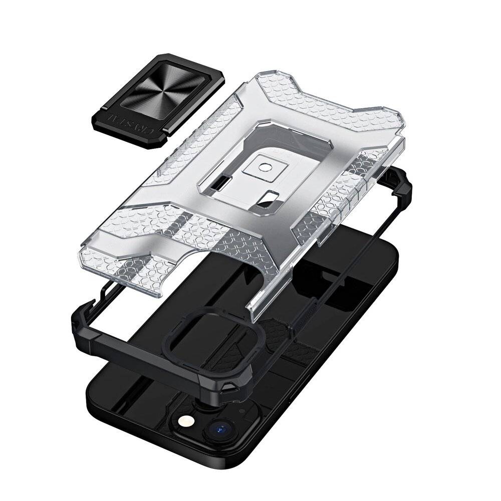 Crystal Ring Case robuste Kickstand TPU/PC Panzer Handyhülle Hard iPhone 12 mini schwarz