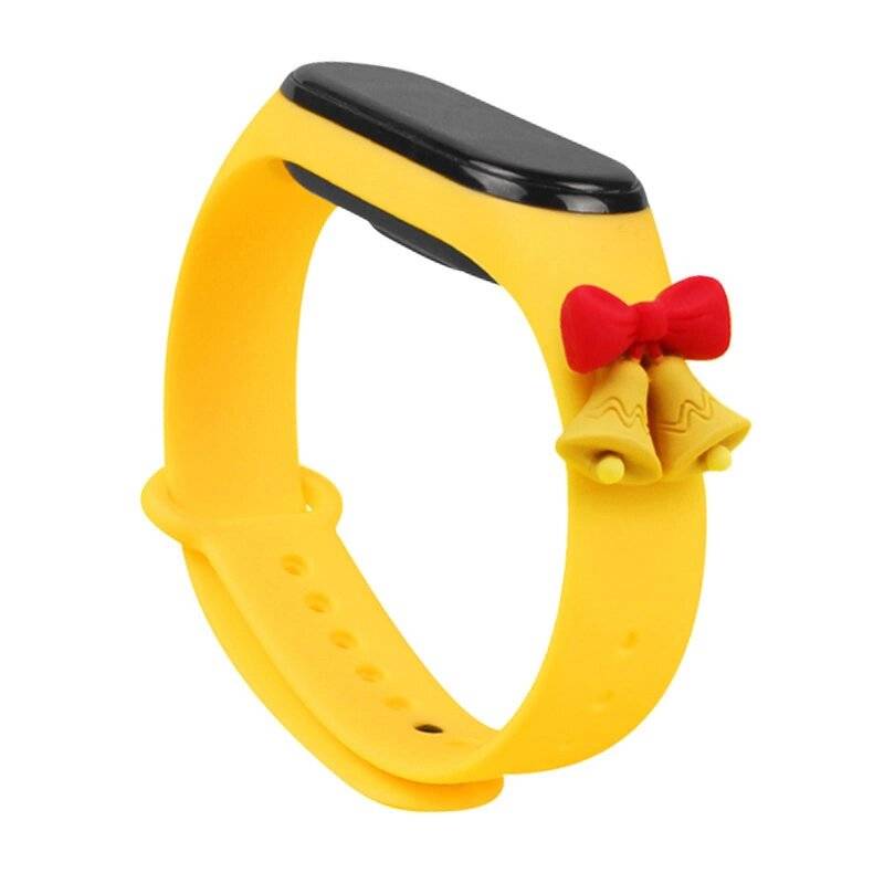 Strap Xmas Xiaomi Mi Band 5 / 6 Weihnachts-Silikonarmband Glocken - Gelb