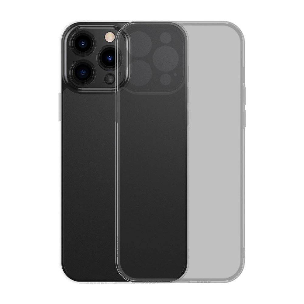 Baseus Frosted Glass Case Cover iPhone 13 Pro Hardcover Gelrahmen schwarz ARWS000401