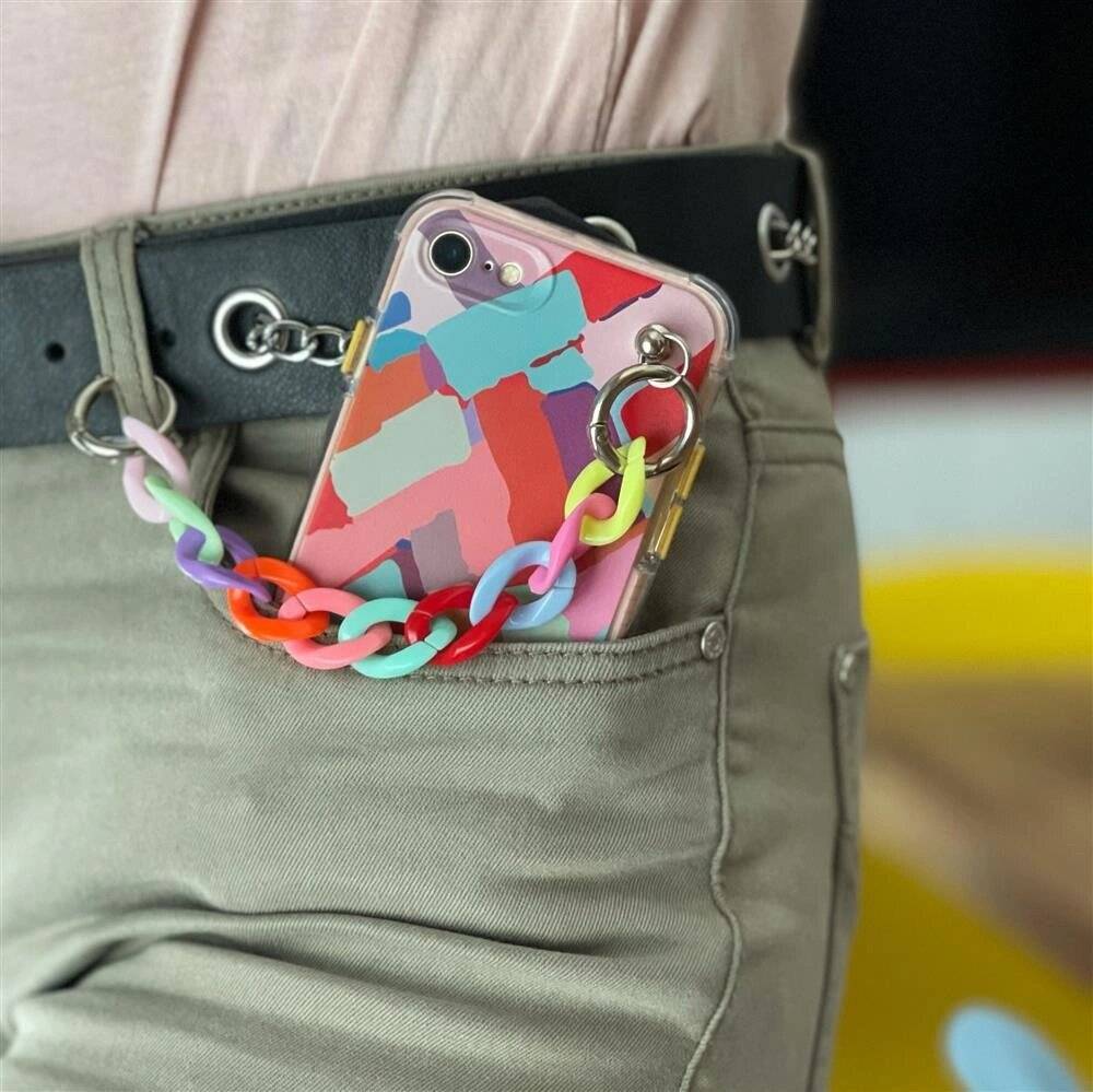 Color Chain Case Gel flexible elastische Hülle Kettenanhänger Samsung Galaxy S21 Ultra 5G