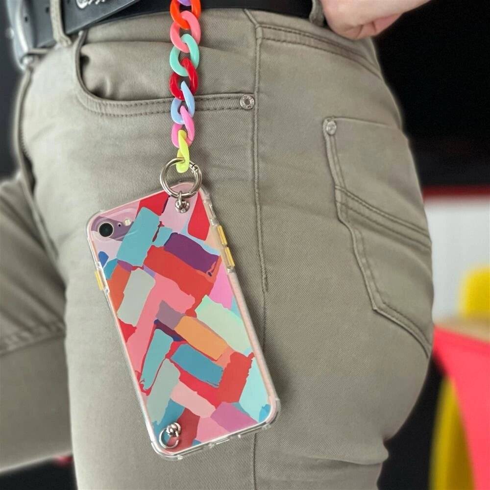 Color Chain Case Gel flexible elastische Hülle Kettenanhänger Samsung Galaxy S21 Ultra 5G