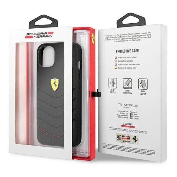 Ferrari FEHCP13SRQUK iPhone 13 mini 5.4″ schwarz/schwarz Hardcase Off Track Quilted