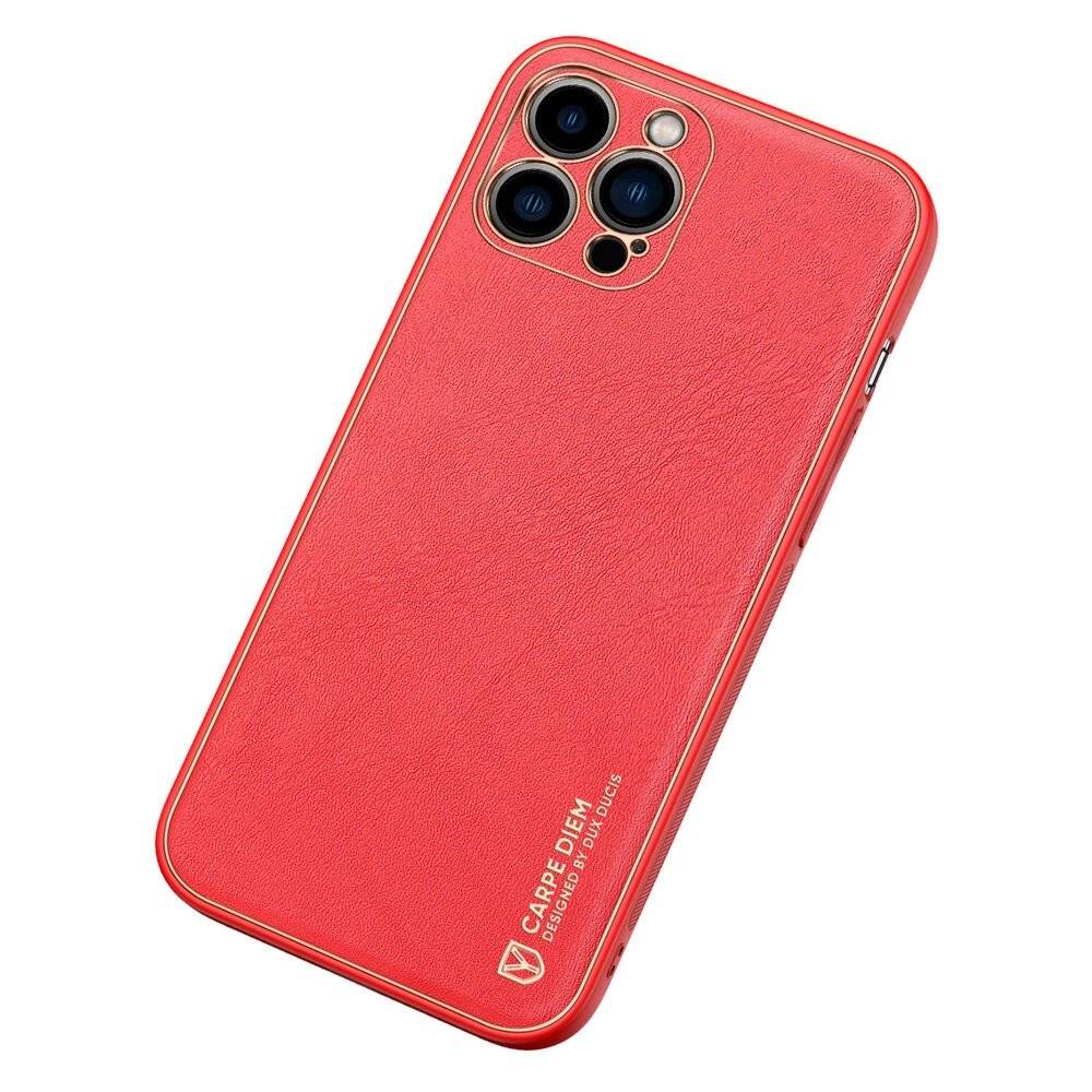 Dux Ducis Yolo elegantes etui PU Leder schutzhülle hülle iPhone 13 Pro rot